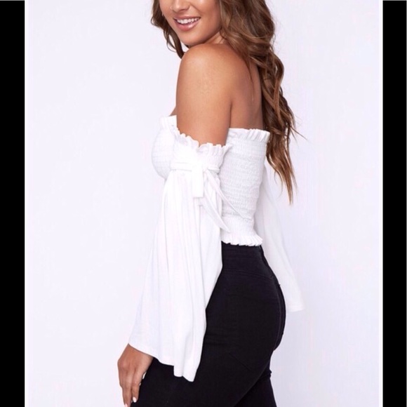 Peach Love California Smocked Off The Shoulder Top - Picture 4 of 6